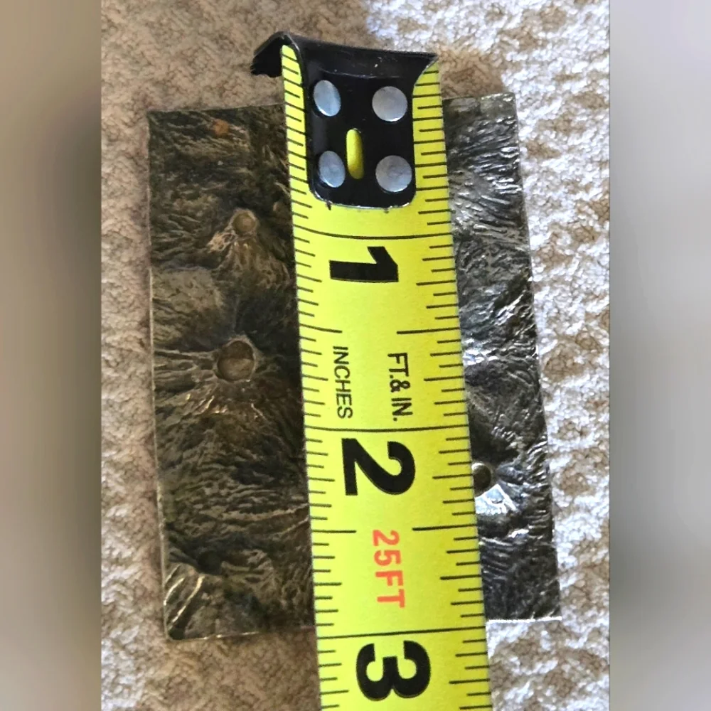 Artistic Vintage Textured Boho Metal Pendant On Genuine Leather Strap 14" - Picture 9 of 10